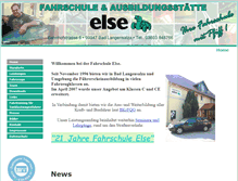 Tablet Screenshot of fahrschule-else.de